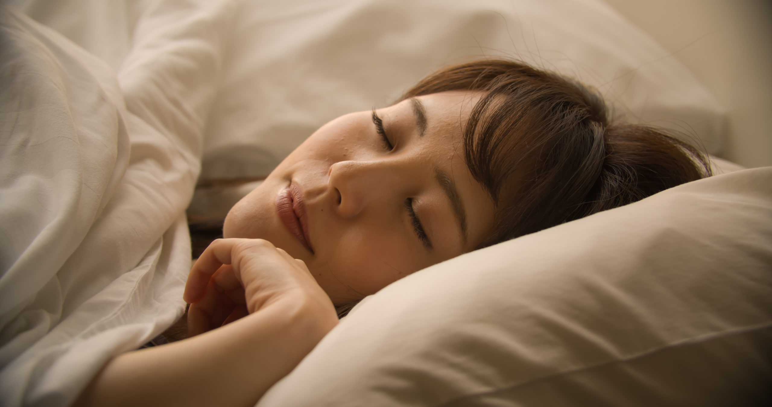 Asian woman sleeping